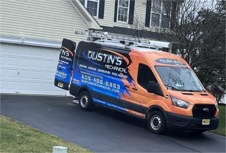 Dustins Truck At Residential Home